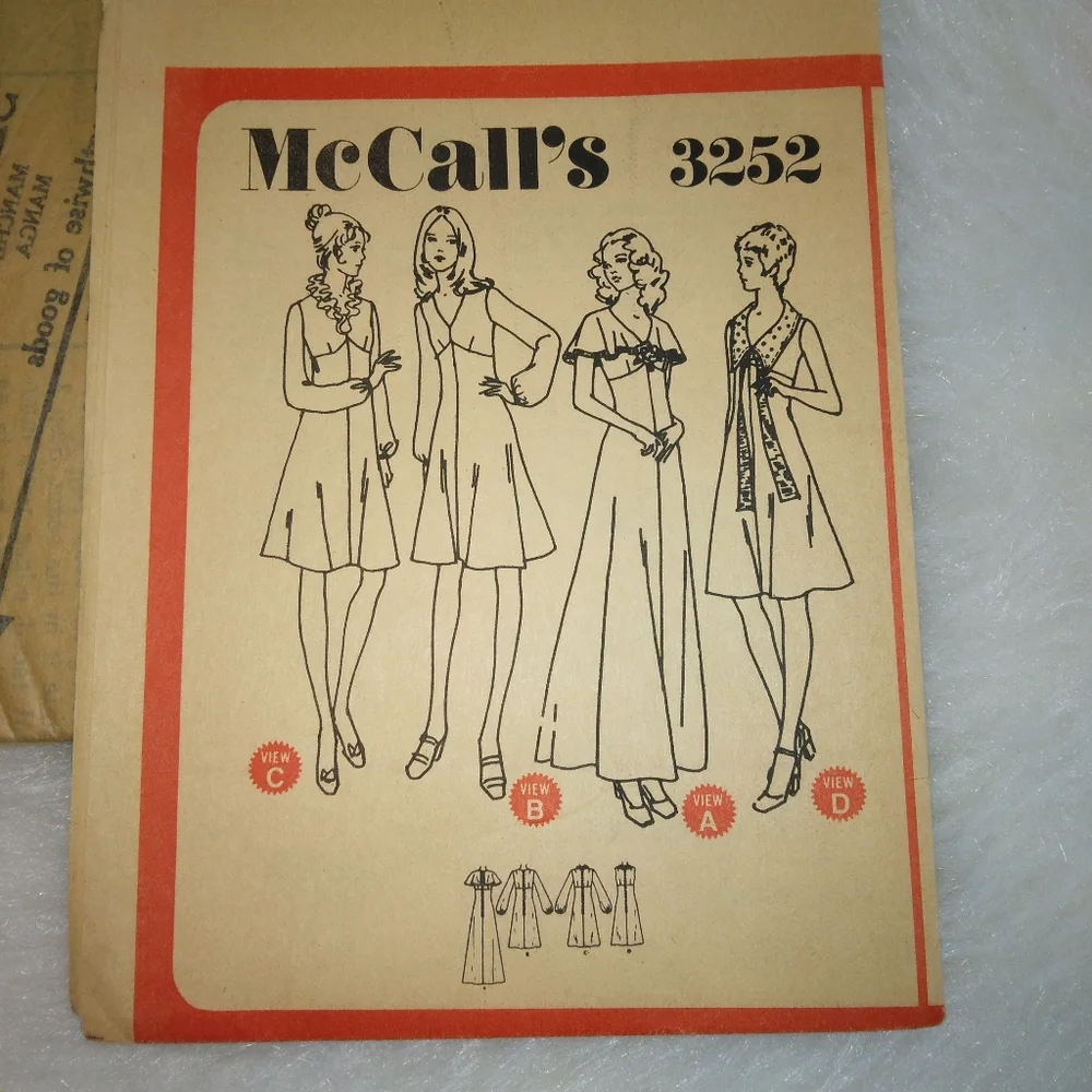 MCCALL'S 3252 Misses' & Junior Dress w/neckline sleeve length variations…